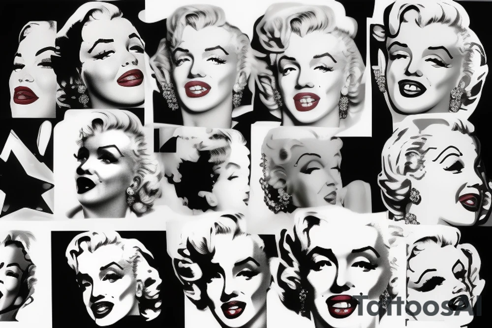 marilyn monroe face tattoo idea