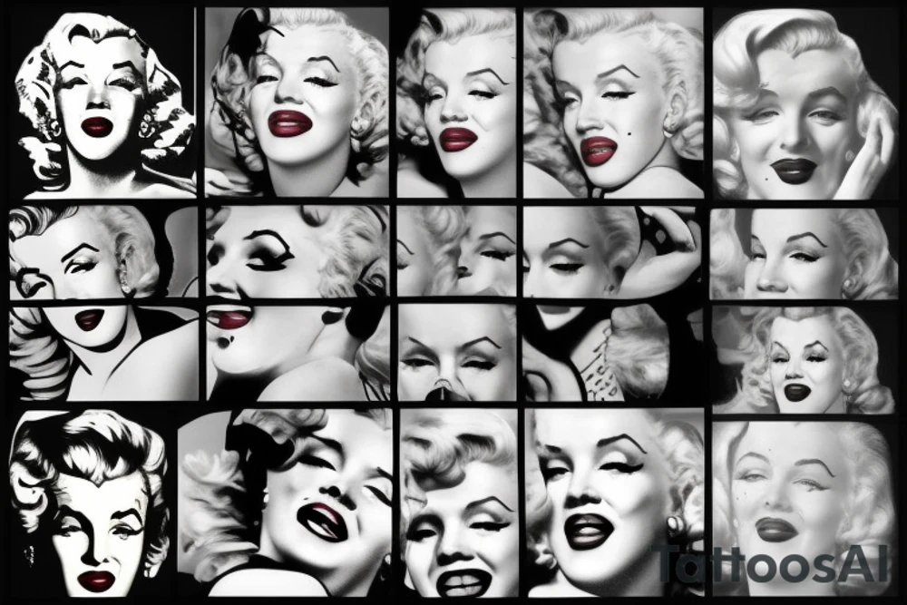 marilyn monroe face tattoo idea