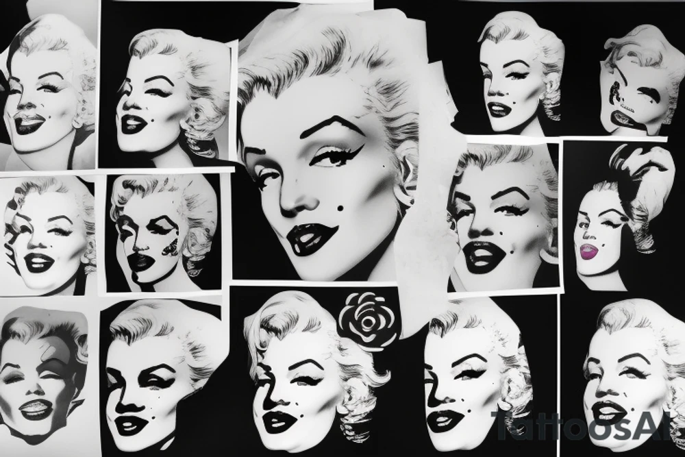 marilyn monroe face tattoo idea