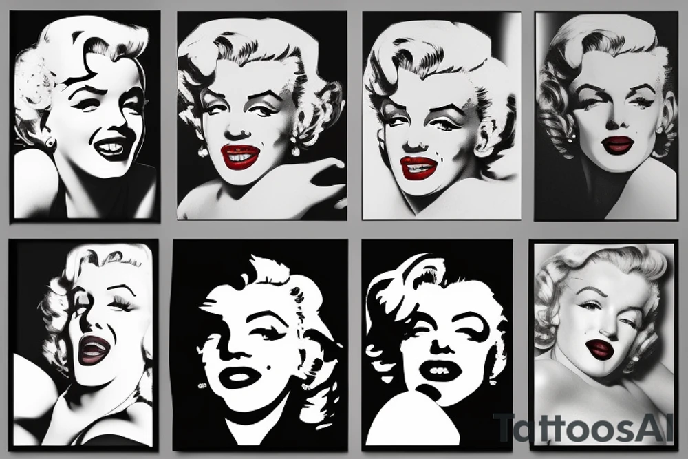marilyn monroe face tattoo idea