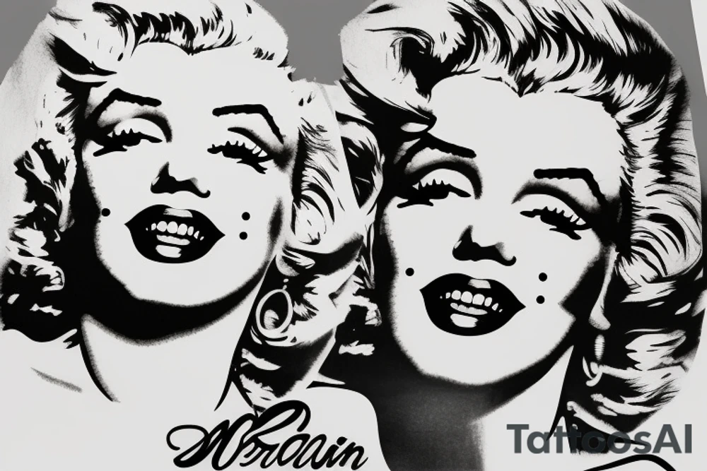 marilyn monroe face tattoo idea