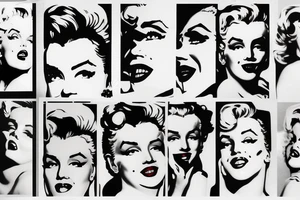 marilyn monroe face tattoo idea