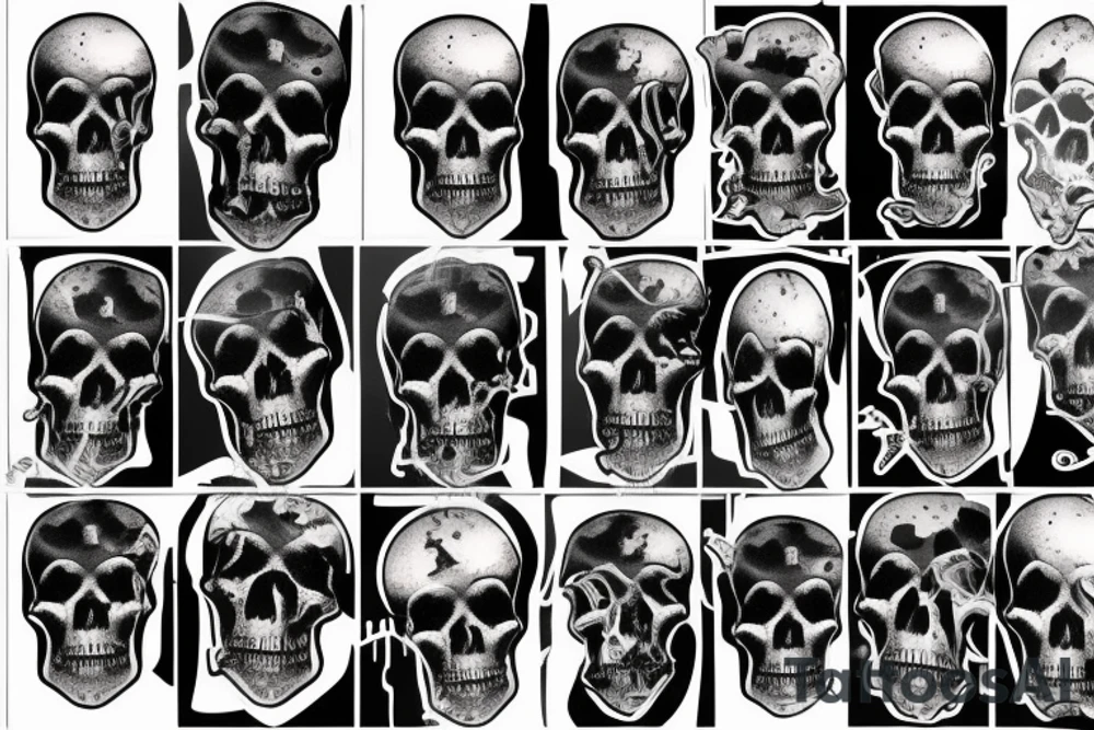 army skull with hat tattoo idea