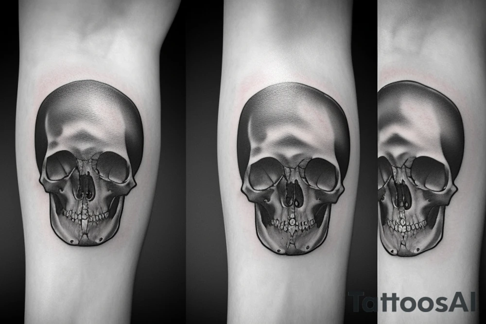 army skull with hat tattoo idea