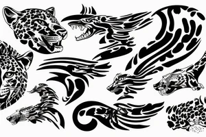leopard navy f-15 jet patch tattoo idea