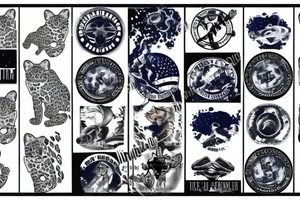 leopard navy f-15 jet patch tattoo idea