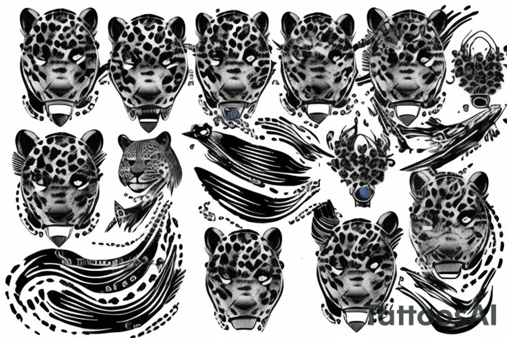 leopard navy f-15 jet patch tattoo idea