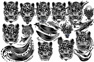 leopard navy f-15 jet patch tattoo idea