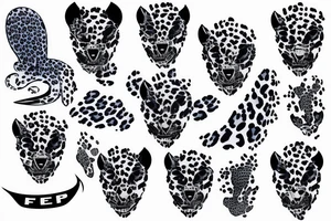 leopard navy f-15 jet patch tattoo idea
