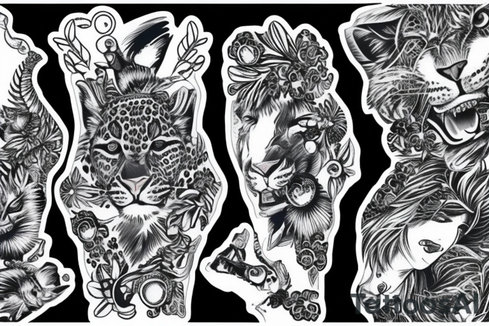 leopard navy f-15 jet patch tattoo idea