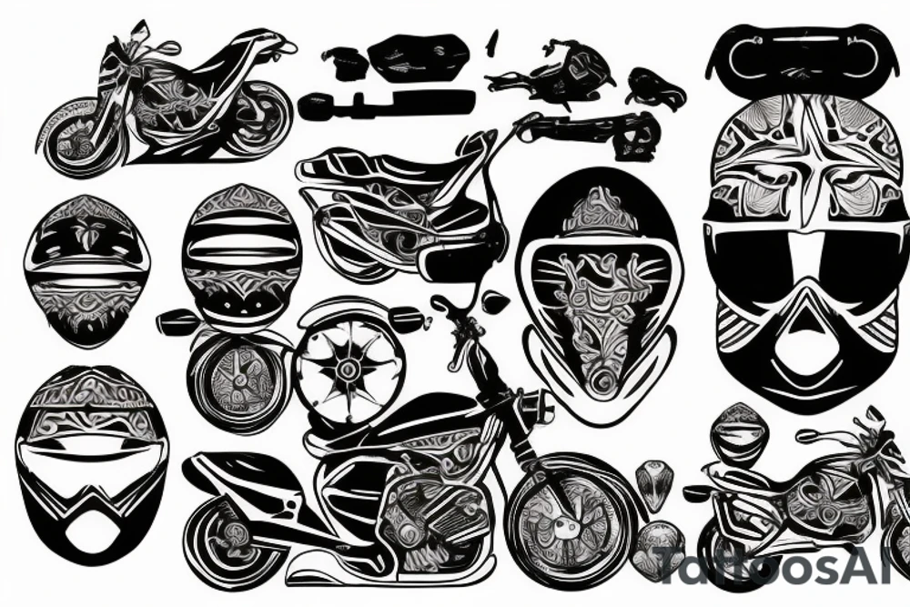 A motorcycling riding threw the dunes of Morocco. tattoo idea