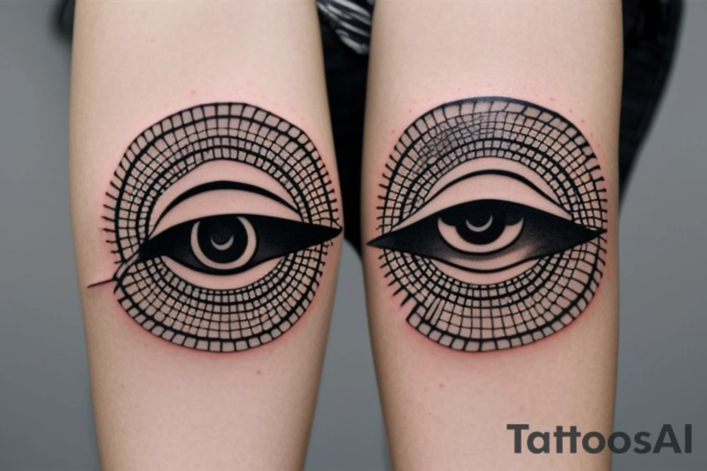 Egyptian Eye of Horus with cool background tattoo idea