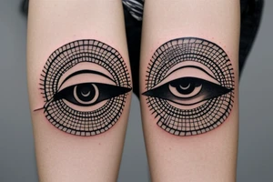 Egyptian Eye of Horus with cool background tattoo idea