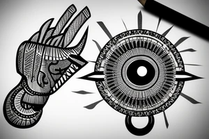 Egyptian Eye of Horus with cool background tattoo idea