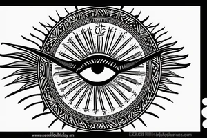 Egyptian Eye of Horus with moon tattoo idea