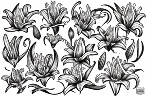 dragon lily tattoo idea