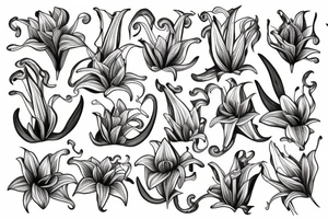 dragon lily tattoo idea