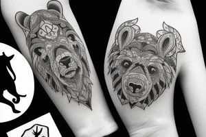bear  and outdoors tattoo idea