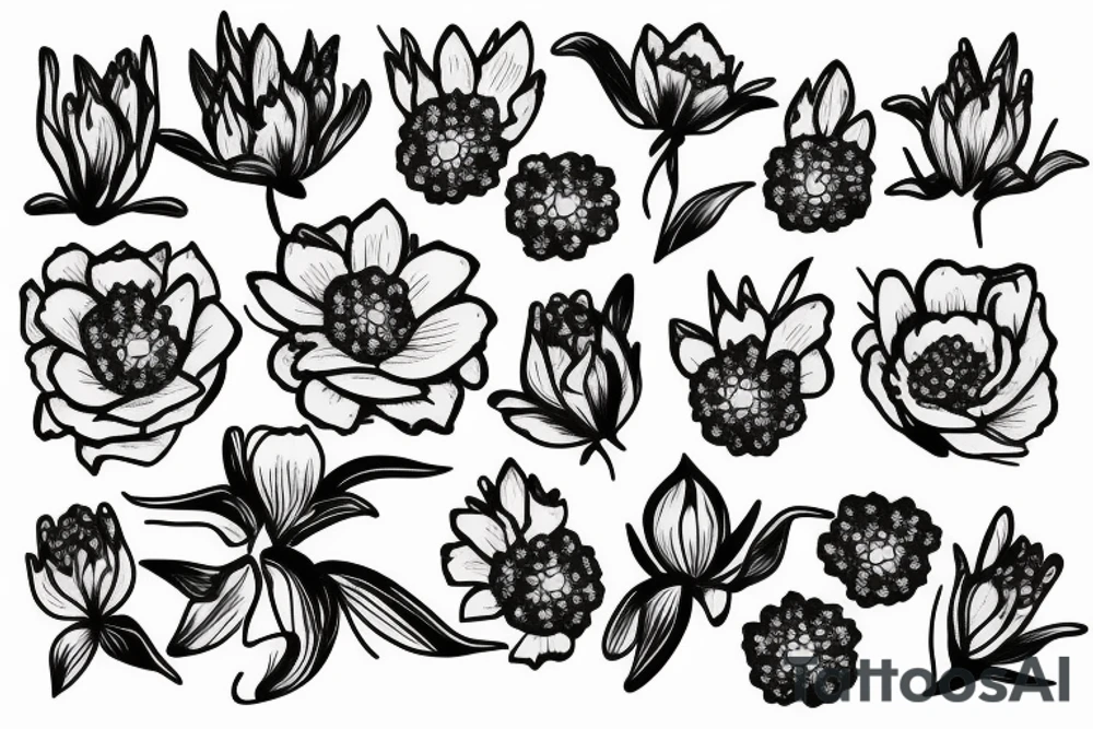 Mama with blue bonnets and sun tattoo idea