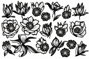 Mama with blue bonnets and sun tattoo idea