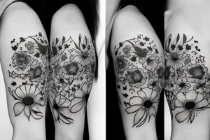Mama with blue bonnets and sun tattoo idea