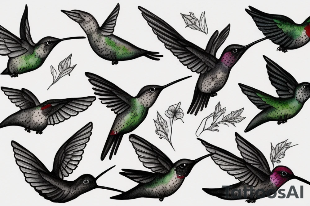hummingbird tattoo idea