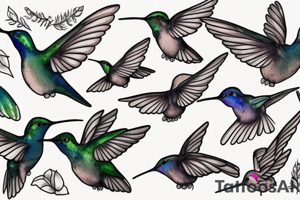 hummingbird tattoo idea