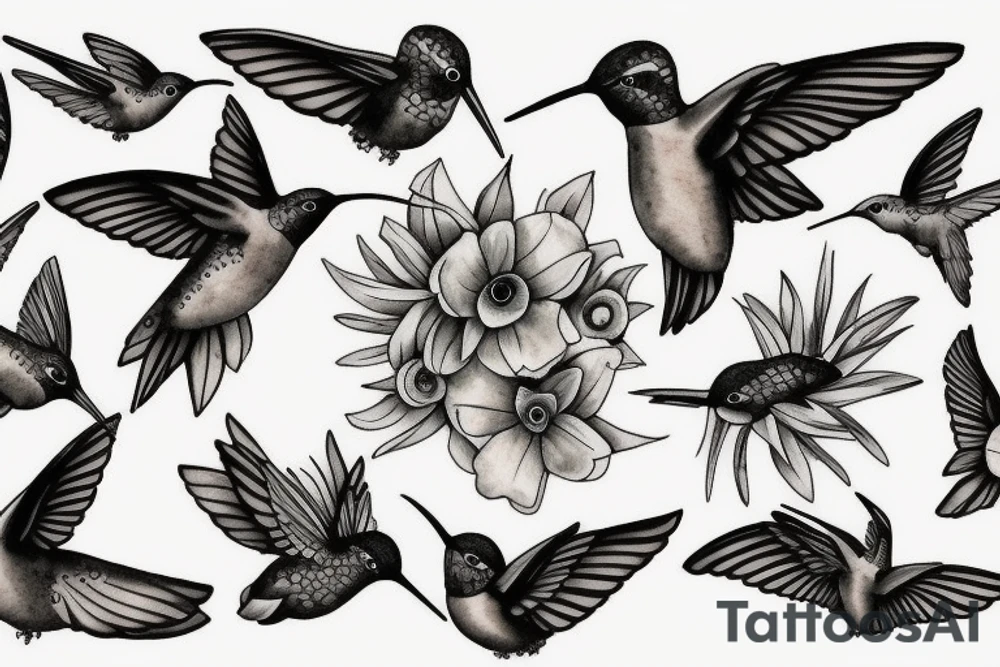 hummingbird tattoo idea