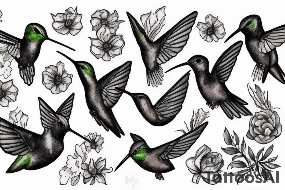 hummingbird tattoo idea