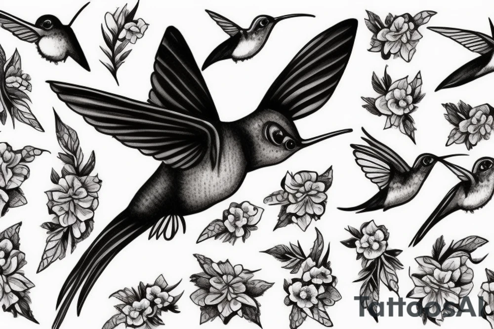 hummingbird tattoo idea