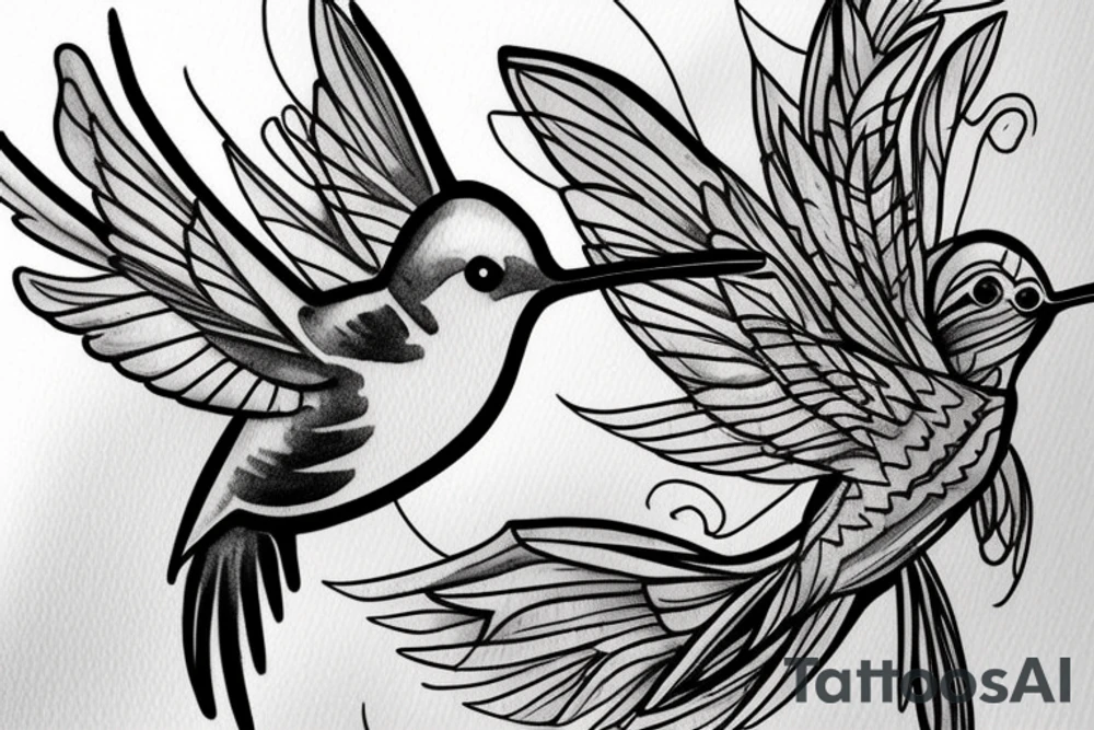 hummingbird tattoo idea