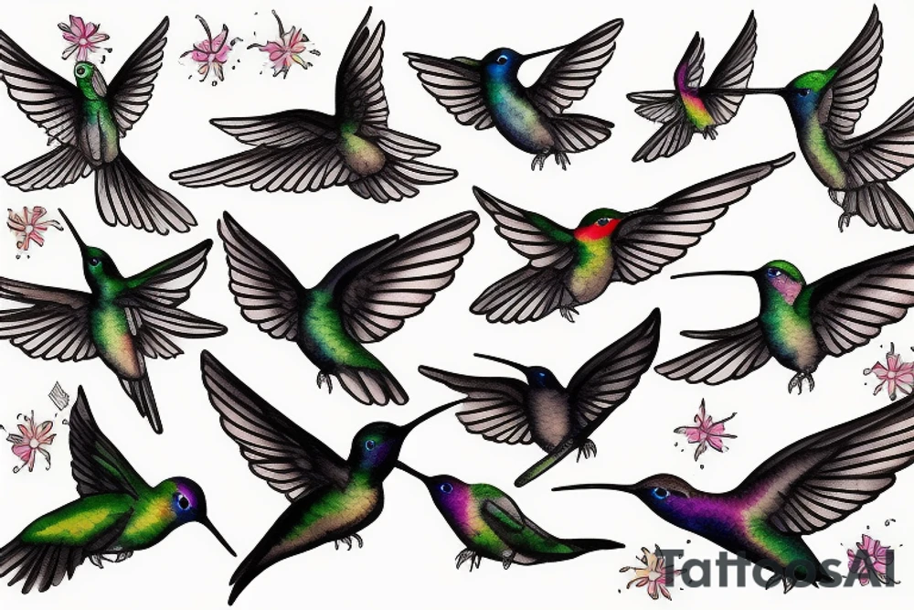 hummingbird tattoo idea