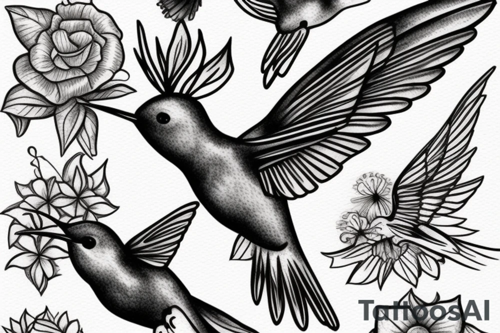 hummingbird tattoo idea
