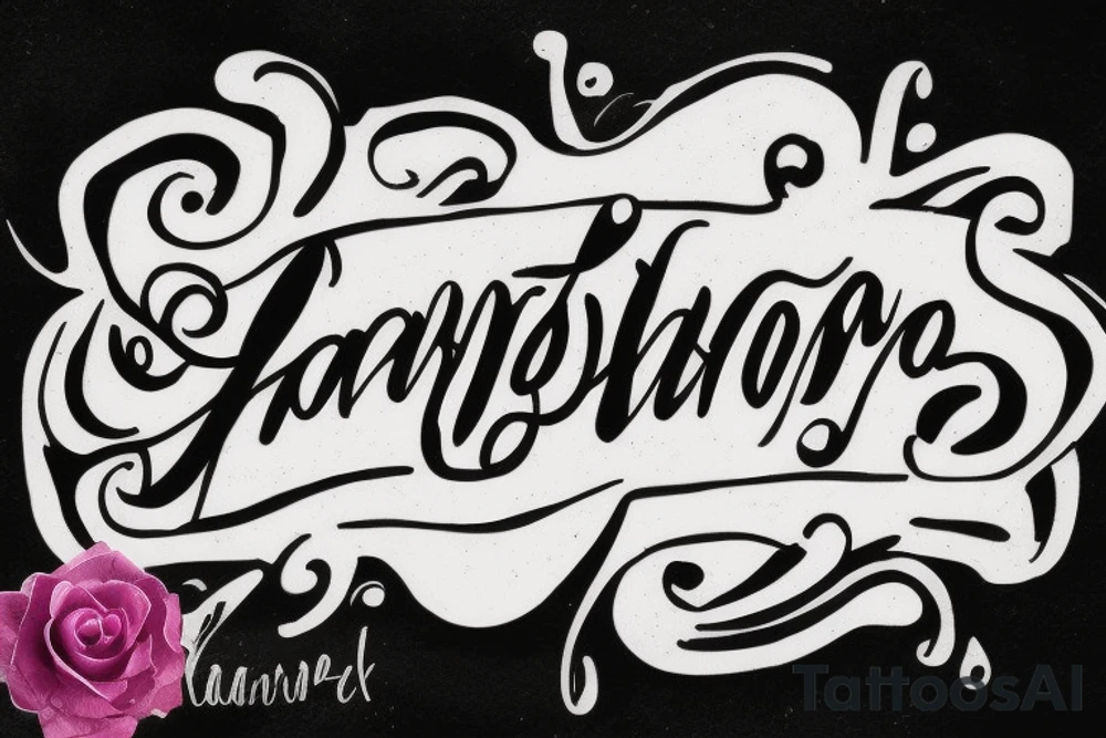 Two words. Cameron and Josephine. Most of each word should touch the other word. tattoo idea