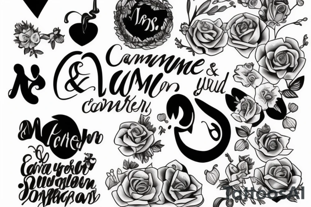 The words Cameron and Josephine. tattoo idea
