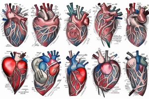 an anatomical heart that is melting tattoo idea