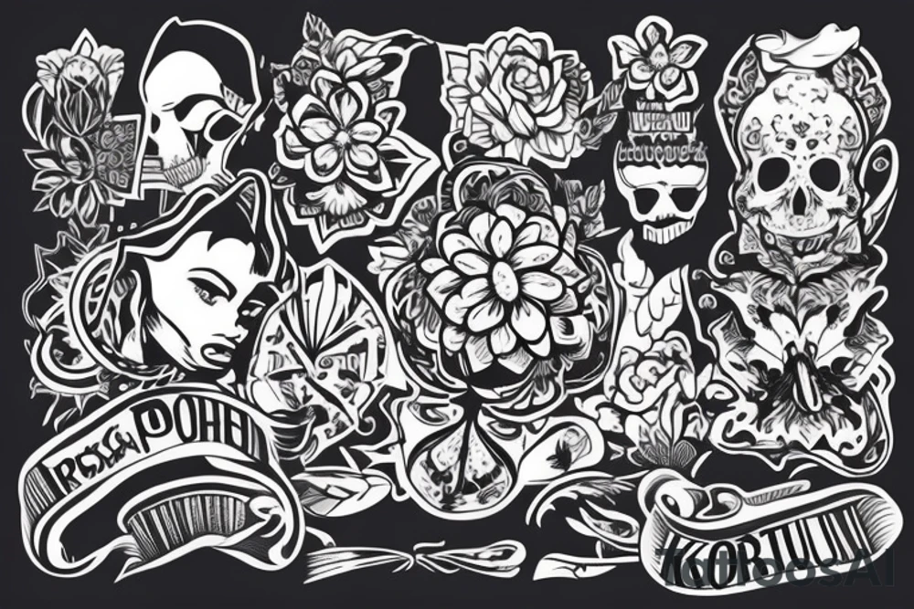 Лъв с корона на главата си и Роза отдолу tattoo idea