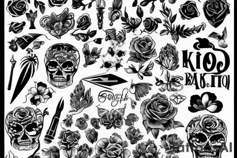 Лъв с корона на главата си и Роза отдолу tattoo idea Лъв с корона на главата си и Роза отдолу tattoo idea