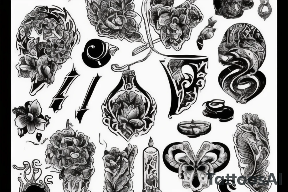 Лъв с корона на главата си и Роза отдолу tattoo idea Лъв с корона на главата си и Роза отдолу tattoo idea