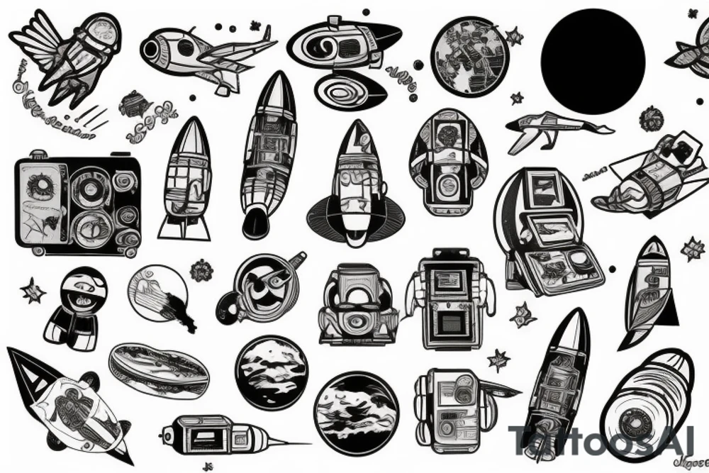 Astronaut tattoo idea