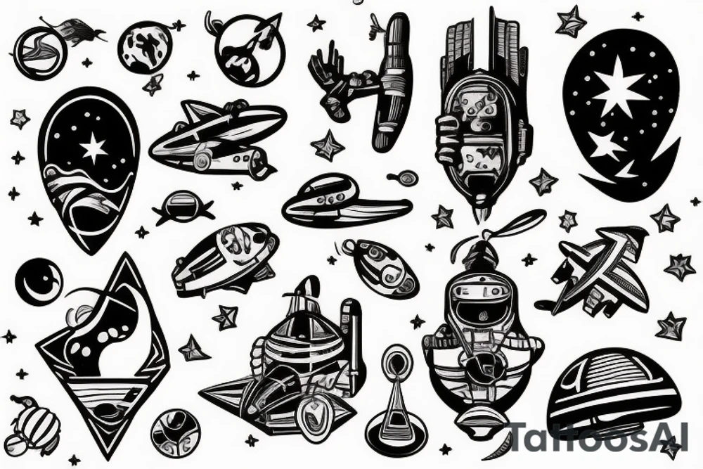 Astronaut tattoo idea