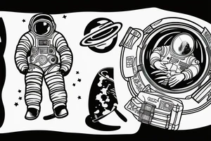 Astronaut in a spacesuit. tattoo idea