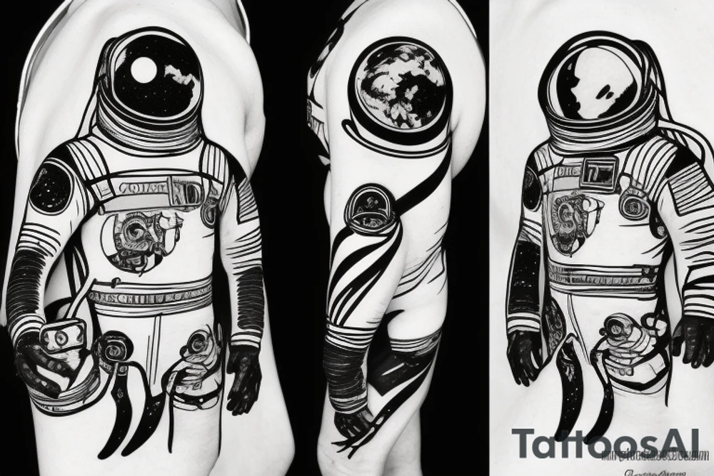 Astronaut in a spacesuit. tattoo idea