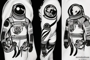 Astronaut in a spacesuit. tattoo idea