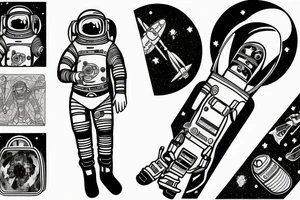 Astronaut in a spacesuit. tattoo idea