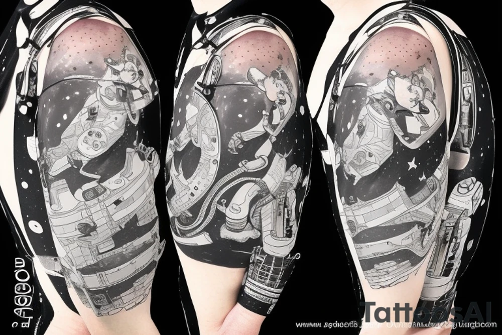 Astronaut in a spacesuit. tattoo idea