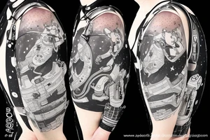 Astronaut in a spacesuit. tattoo idea