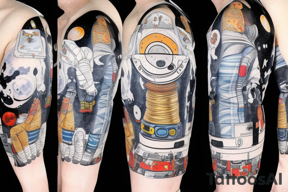 Astronaut in a spacesuit. tattoo idea