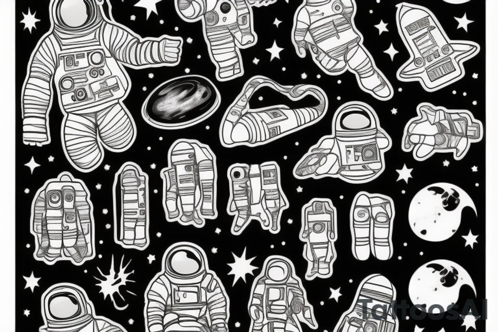 Astronaut in a spacesuit. tattoo idea