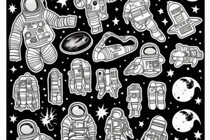 Astronaut in a spacesuit. tattoo idea